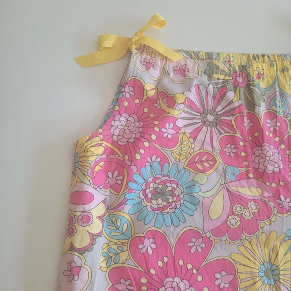 Hanna Andersson Floral Girls Dress Size 10 - Picture 3 of 6